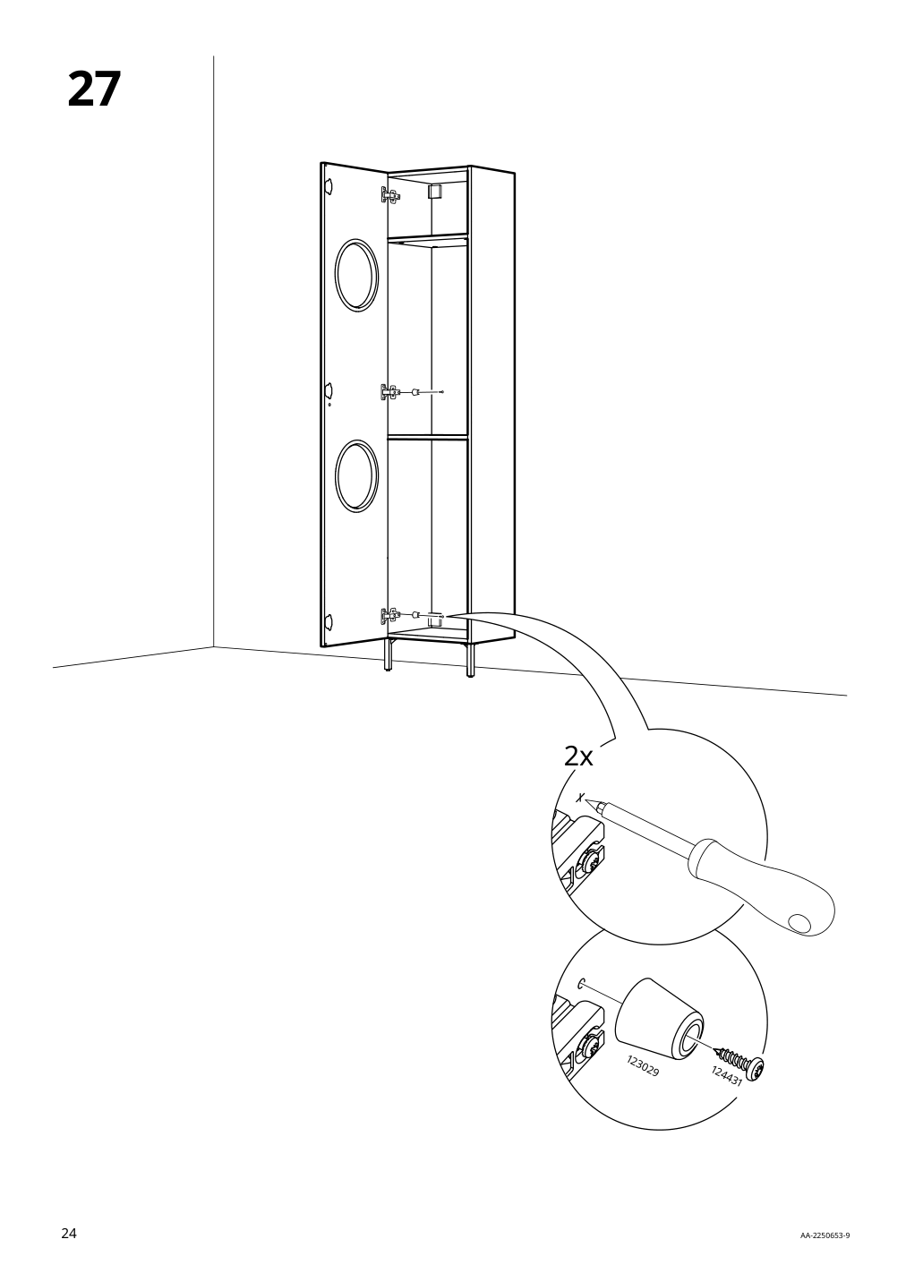 Assembly instructions for IKEA Nysjoen laundry cabinet white | Page 24 - IKEA NYSJÖN storage combination for laundry 094.159.53