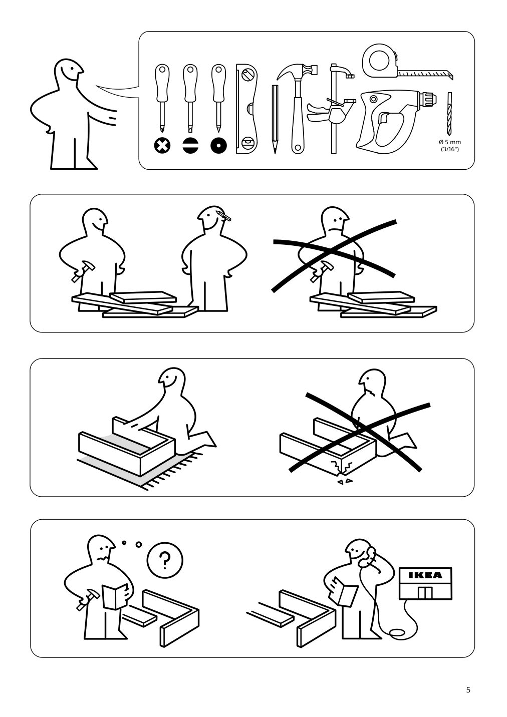 Assembly instructions for IKEA Nysjoen laundry cabinet white | Page 5 - IKEA NYSJÖN storage combination for laundry 094.159.53