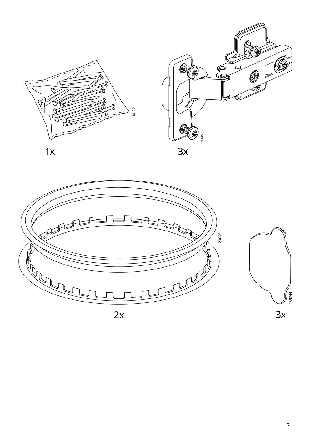 Assembly instructions for IKEA Nysjoen laundry cabinet white | Page 7 - IKEA NYSJÖN storage combination for laundry 094.159.53