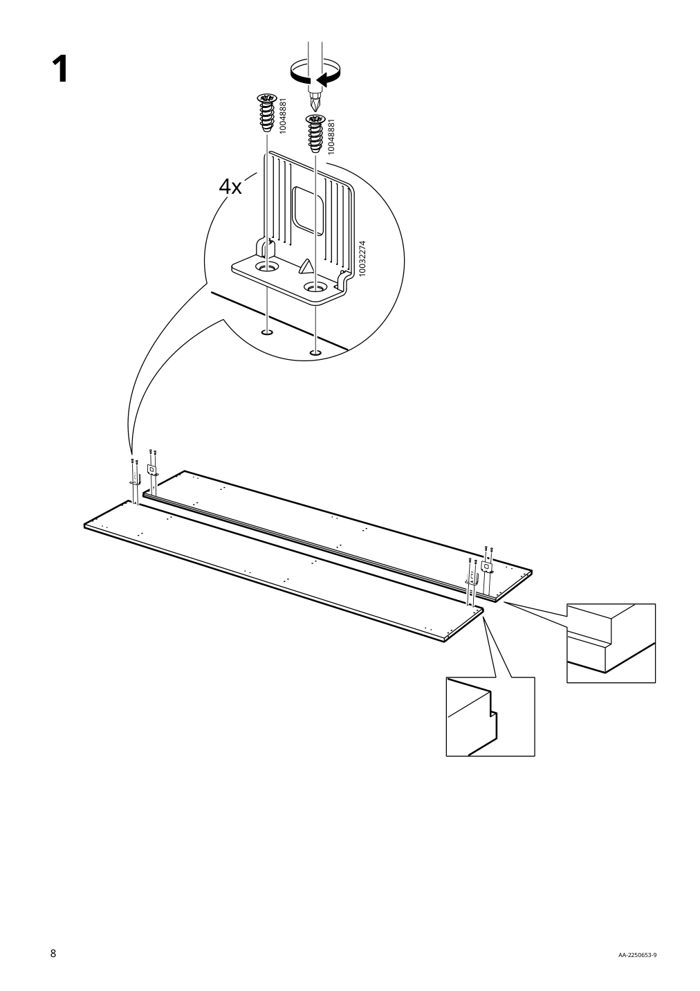 Assembly instructions for IKEA Nysjoen laundry cabinet white | Page 8 - IKEA NYSJÖN storage combination for laundry 094.159.53