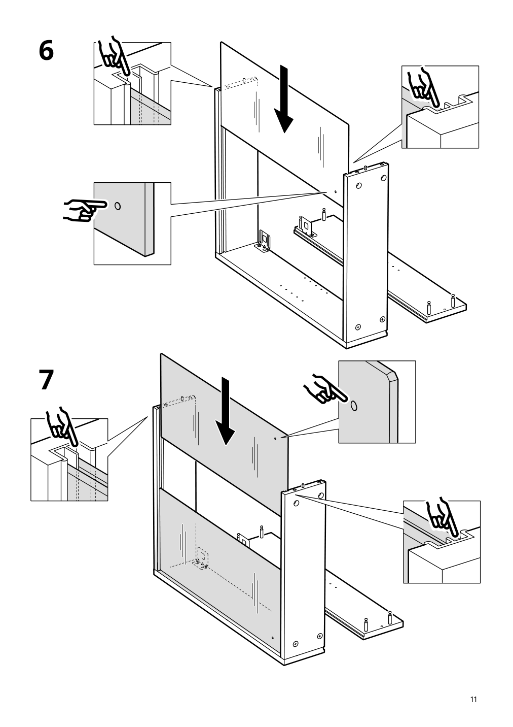 Assembly instructions for IKEA Nysjoen mirror cabinet white | Page 11 - IKEA NYSJÖN / BJÖRKÅN bathroom furniture, set of 6 394.158.95