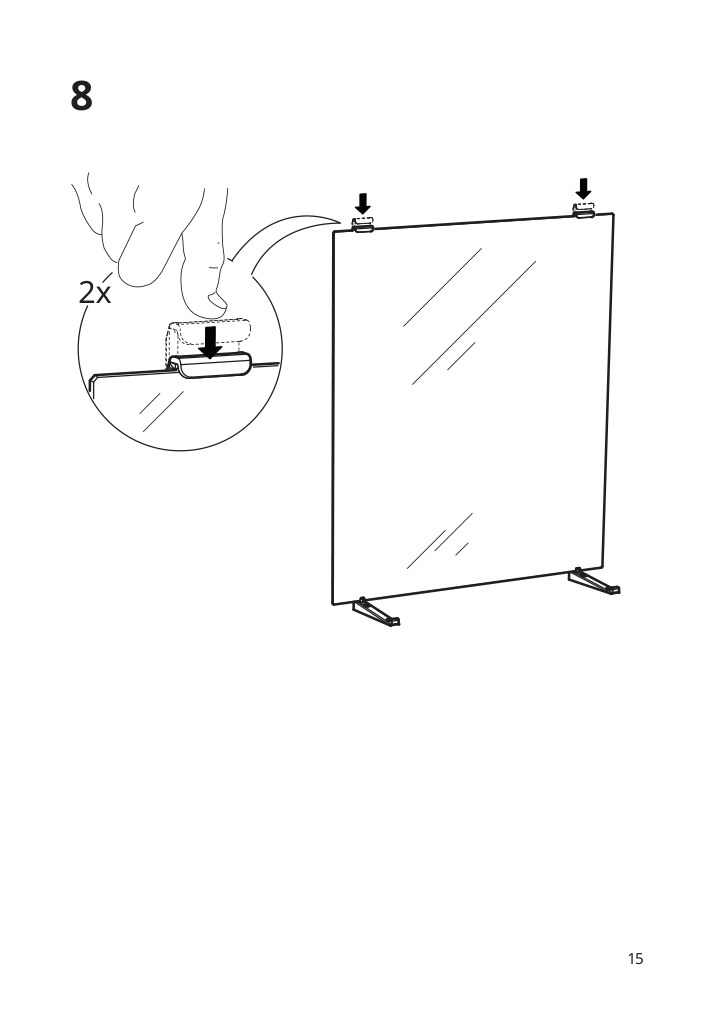 Assembly instructions for IKEA Nysjoen mirror with shelf white | Page 15 - IKEA NYSJÖN / BJÖRKÅN bathroom furniture, set of 5 194.196.77