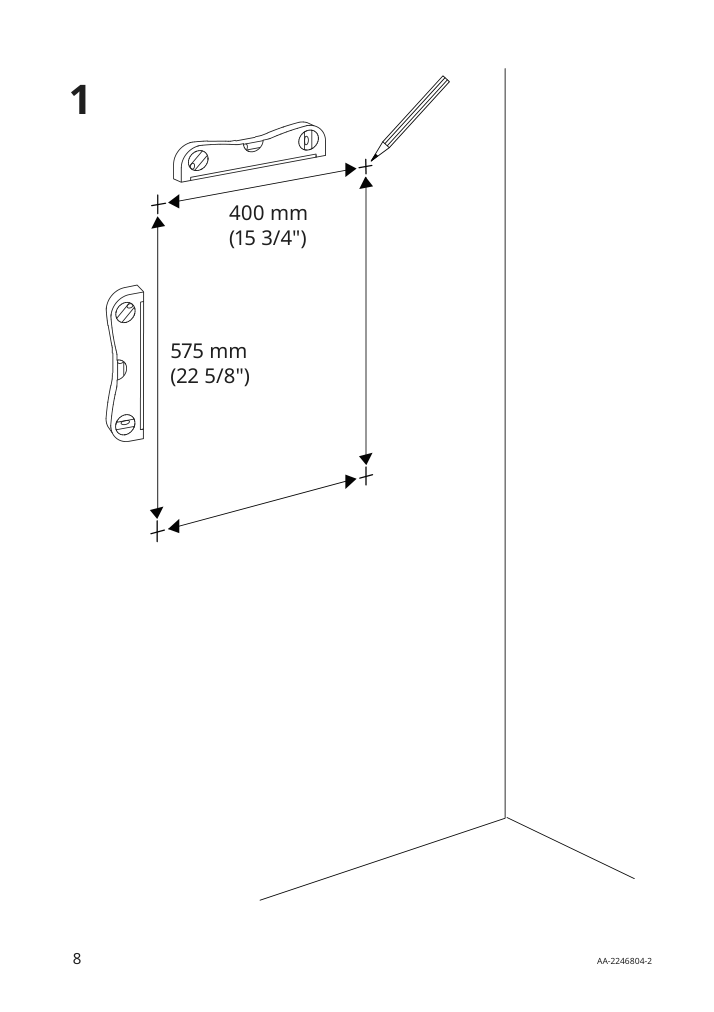 Assembly instructions for IKEA Nysjoen mirror with shelf white | Page 8 - IKEA NYSJÖN / BJÖRKÅN bathroom furniture, set of 6 494.159.13