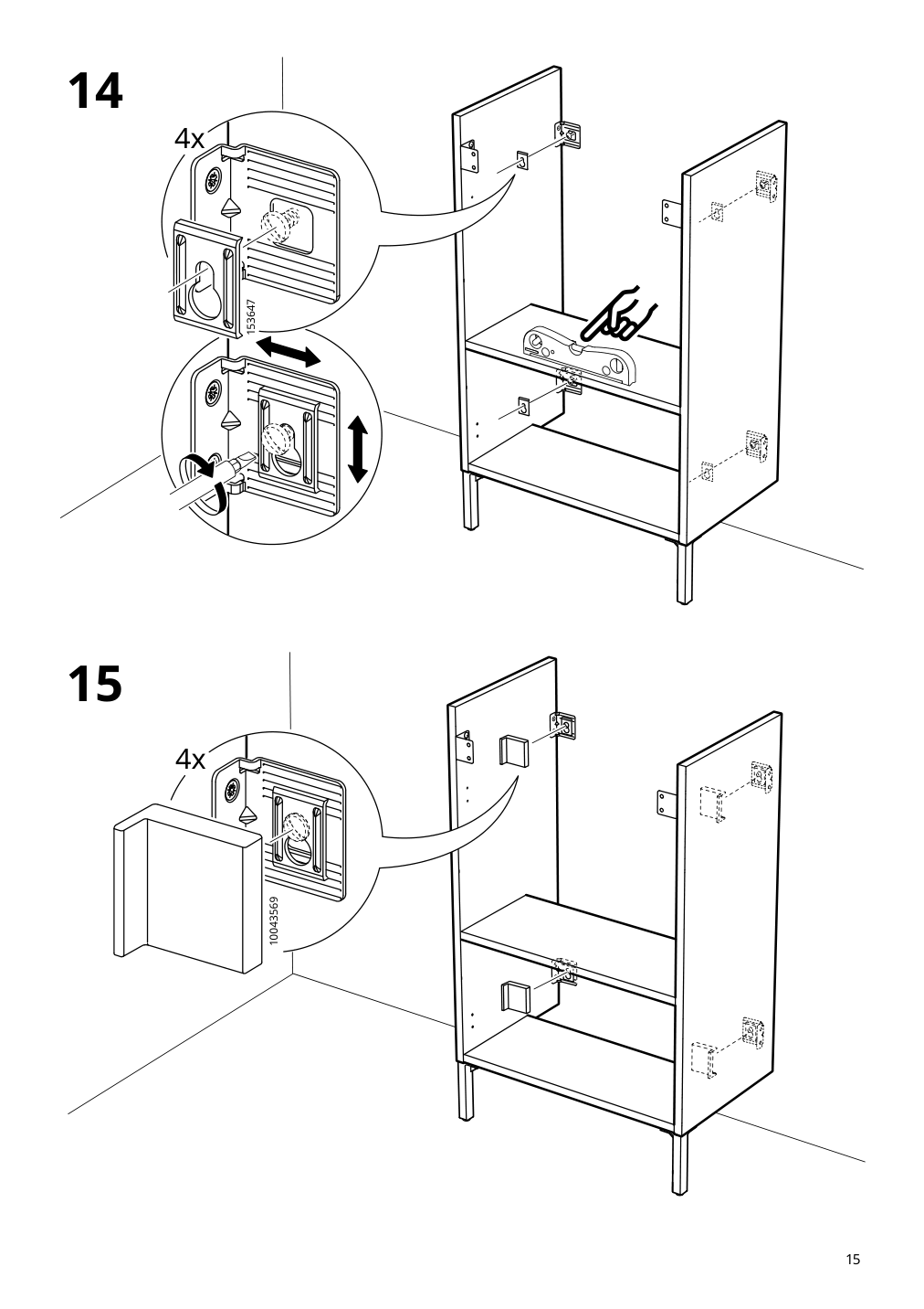 Assembly instructions for IKEA Nysjoen sink cabinet white | Page 15 - IKEA NYSJÖN / BJÖRKÅN bathroom furniture, set of 6 394.158.95