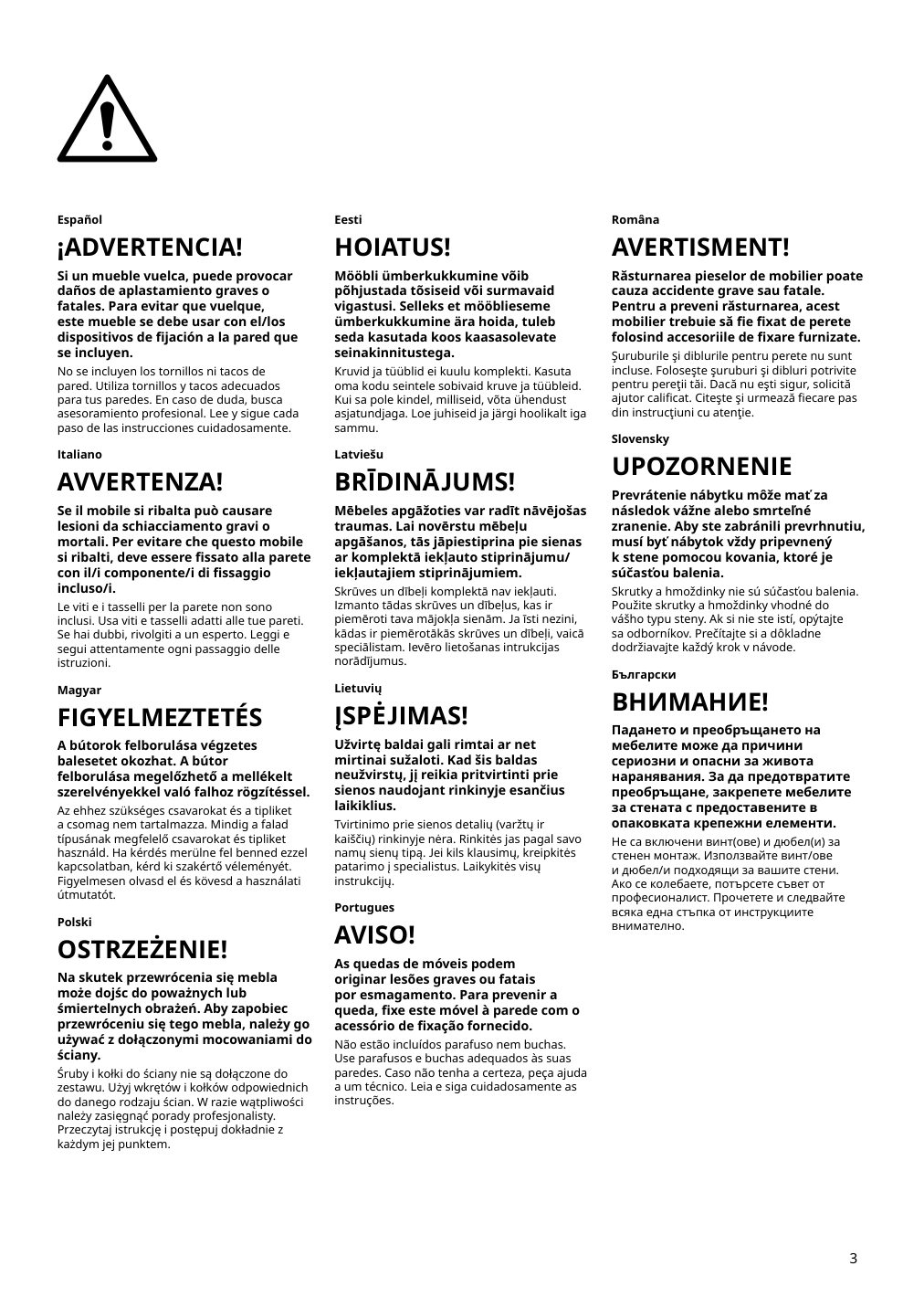 Assembly instructions for IKEA Nysjoen sink cabinet white | Page 3 - IKEA NYSJÖN / BJÖRKÅN sink cabinet with 1 door 194.147.31