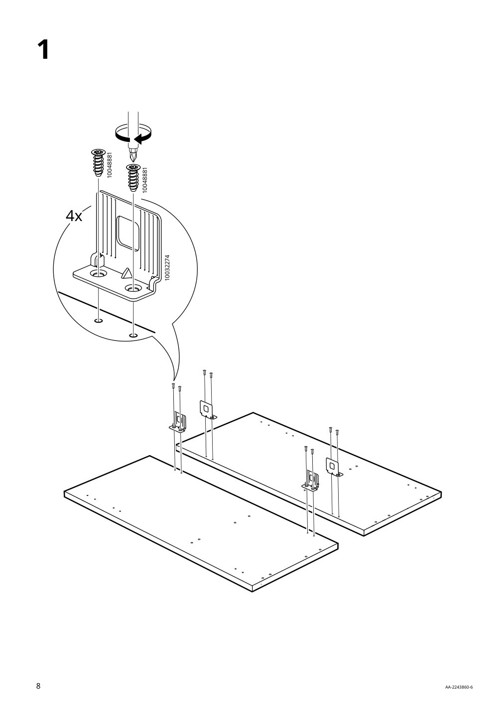 Assembly instructions for IKEA Nysjoen sink cabinet white | Page 8 - IKEA NYSJÖN / BJÖRKÅN bathroom furniture, set of 6 394.158.95