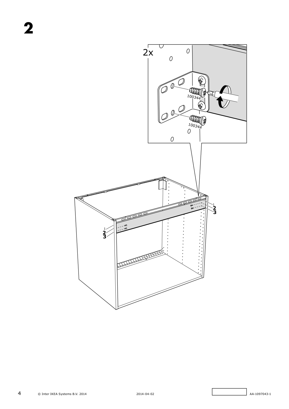 Assembly instructions for IKEA Nyttig cooktop to drawer separator | Page 4 - IKEA SEKTION base cabinet f/cooktop w/3drawers 991.591.85