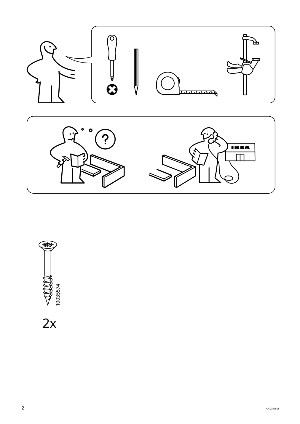 Assembly instructions for IKEA Nyttig filler piece f over the range micro | Page 2 - IKEA ENHET kitchen 194.429.94