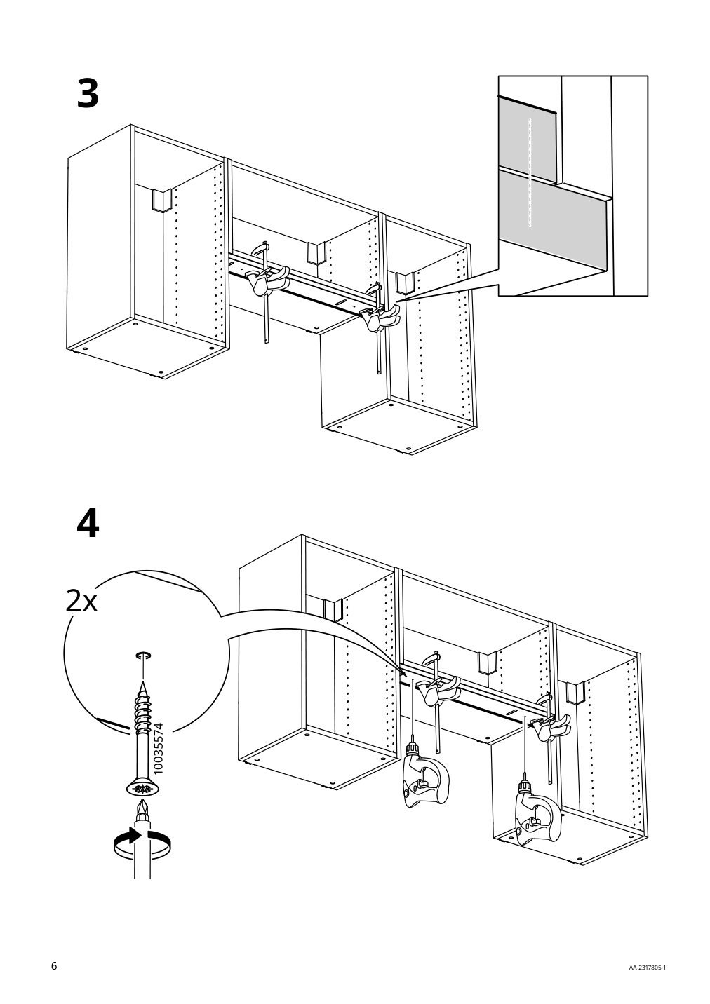 Assembly instructions for IKEA Nyttig filler piece f over the range micro | Page 6 - IKEA ENHET corner kitchen 294.410.03