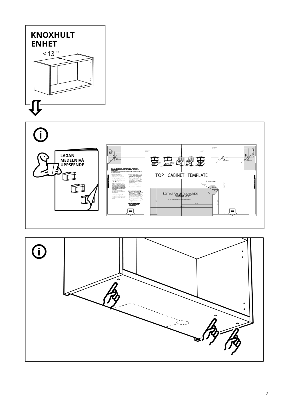 Assembly instructions for IKEA Nyttig filler piece f over the range micro | Page 7 - IKEA ENHET corner kitchen 994.856.68