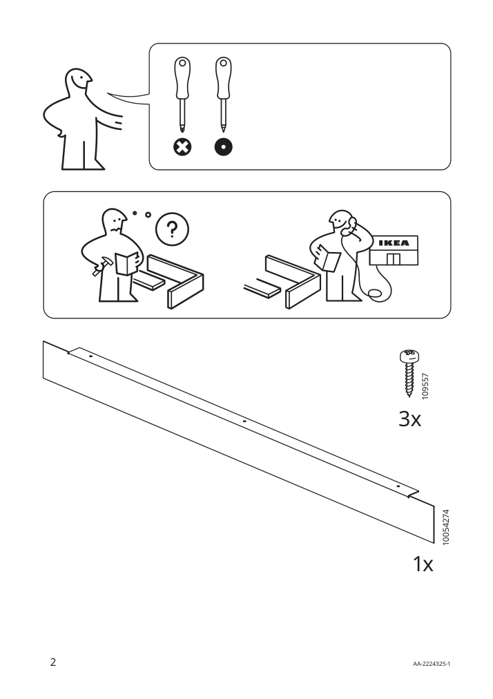 Assembly instructions for IKEA Nyttig filler piece for wall oven micro | Page 2 - IKEA SEKTION / MAXIMERA high cab f oven w 3 drawers/2 doors 494.692.46