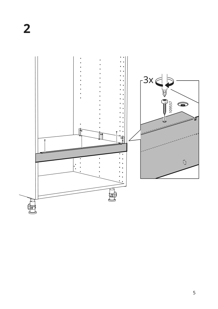 Assembly instructions for IKEA Nyttig filler piece for wall oven micro | Page 5 - IKEA SEKTION / MAXIMERA hi cb f micro w 3 drawers/2 doors 094.600.83