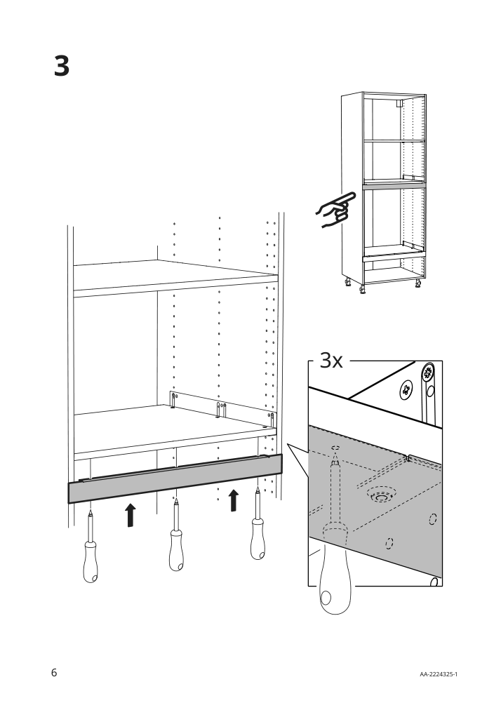 Assembly instructions for IKEA Nyttig filler piece for wall oven micro | Page 6 - IKEA SEKTION / MAXIMERA hi cb f micro w 2 drawers/2 doors 194.699.69