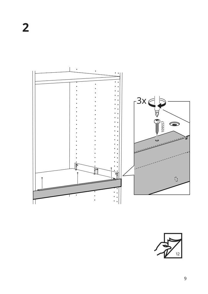 Assembly instructions for IKEA Nyttig filler piece for wall oven micro | Page 9 - IKEA SEKTION high cabinet for micro w 4 doors 895.061.76