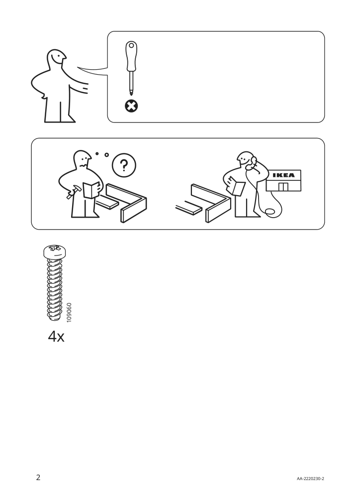 Assembly instructions for IKEA Nyttig support bracket for micro trim kit | Page 2 - IKEA SEKTION high cabinet for micro w 4 doors 095.061.75