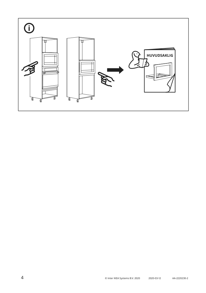 Assembly instructions for IKEA Nyttig support bracket for micro trim kit | Page 4 - IKEA SEKTION / MAXIMERA hi cb f oven/micro w drawer/2 doors 194.974.82