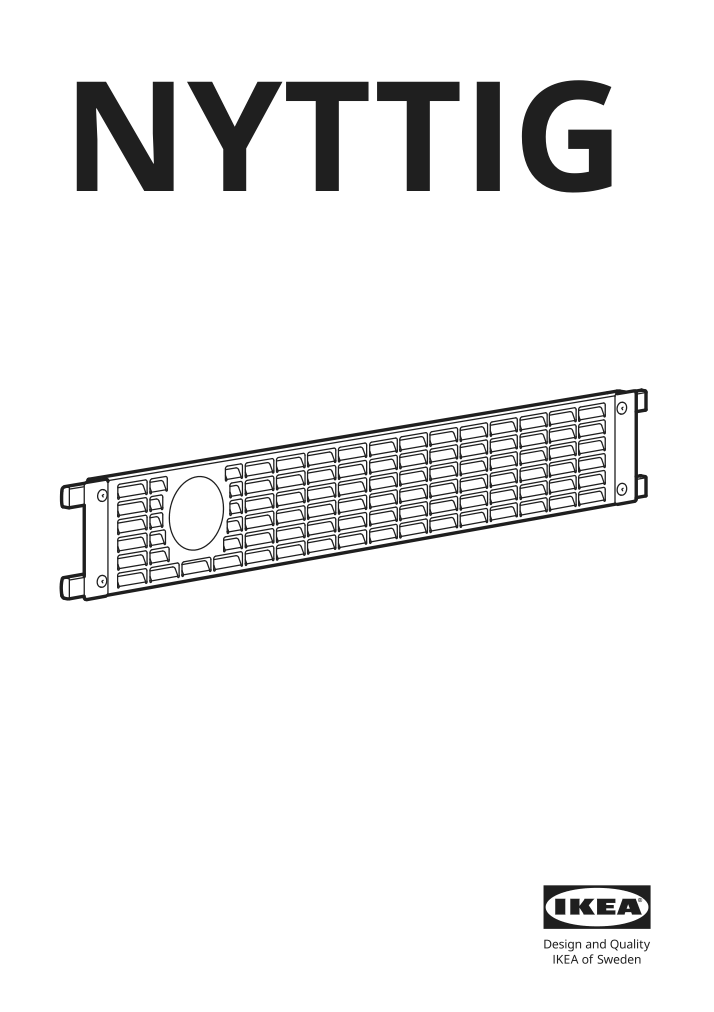 Assembly instructions for IKEA Nyttig ventilated plinth stainless steel | Page 1 - IKEA NYTTIG ventilated plinth 204.997.29