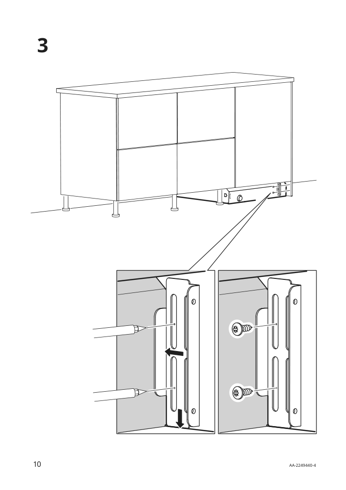 Assembly instructions for IKEA Nyttig ventilated plinth stainless steel | Page 10 - IKEA NYTTIG ventilated plinth 204.997.29