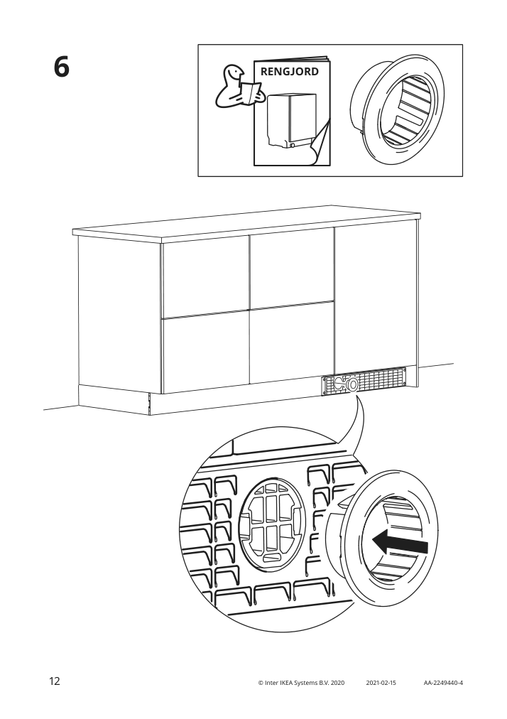 Assembly instructions for IKEA Nyttig ventilated plinth stainless steel | Page 12 - IKEA NYTTIG ventilated plinth 204.997.29