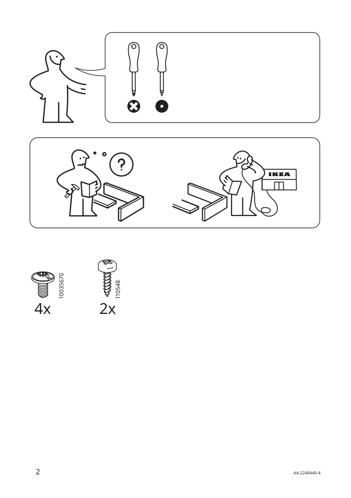 Assembly instructions for IKEA Nyttig ventilated plinth stainless steel | Page 2 - IKEA NYTTIG ventilated plinth 204.997.29