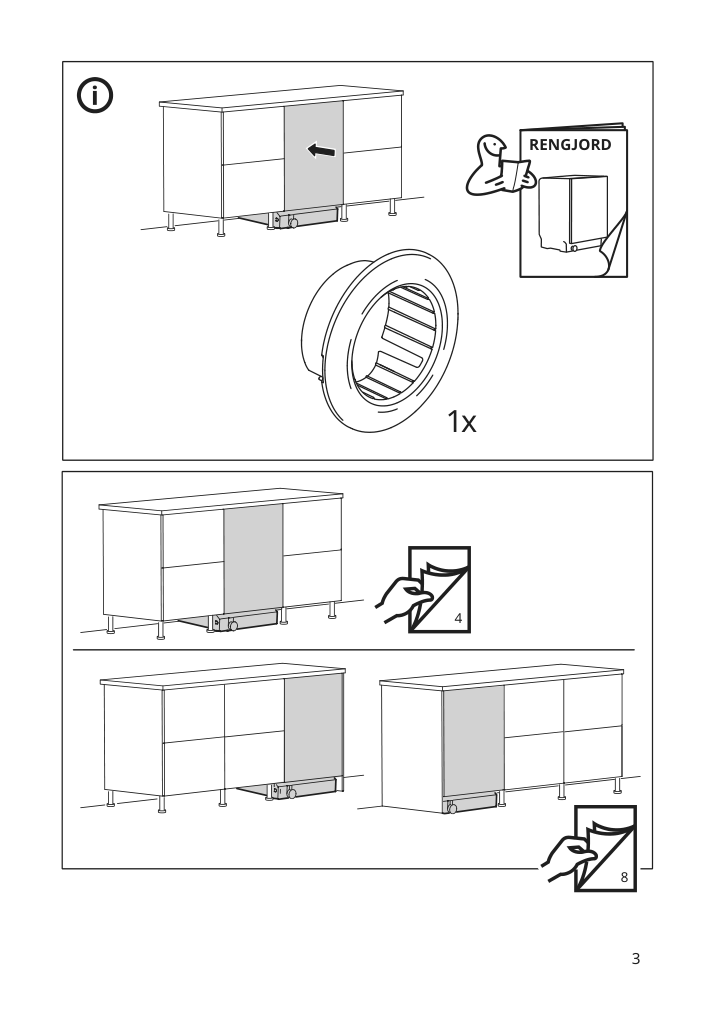 Assembly instructions for IKEA Nyttig ventilated plinth stainless steel | Page 3 - IKEA NYTTIG ventilated plinth 204.997.29