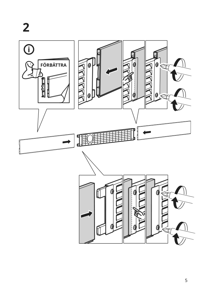 Assembly instructions for IKEA Nyttig ventilated plinth stainless steel | Page 5 - IKEA NYTTIG ventilated plinth 204.997.29