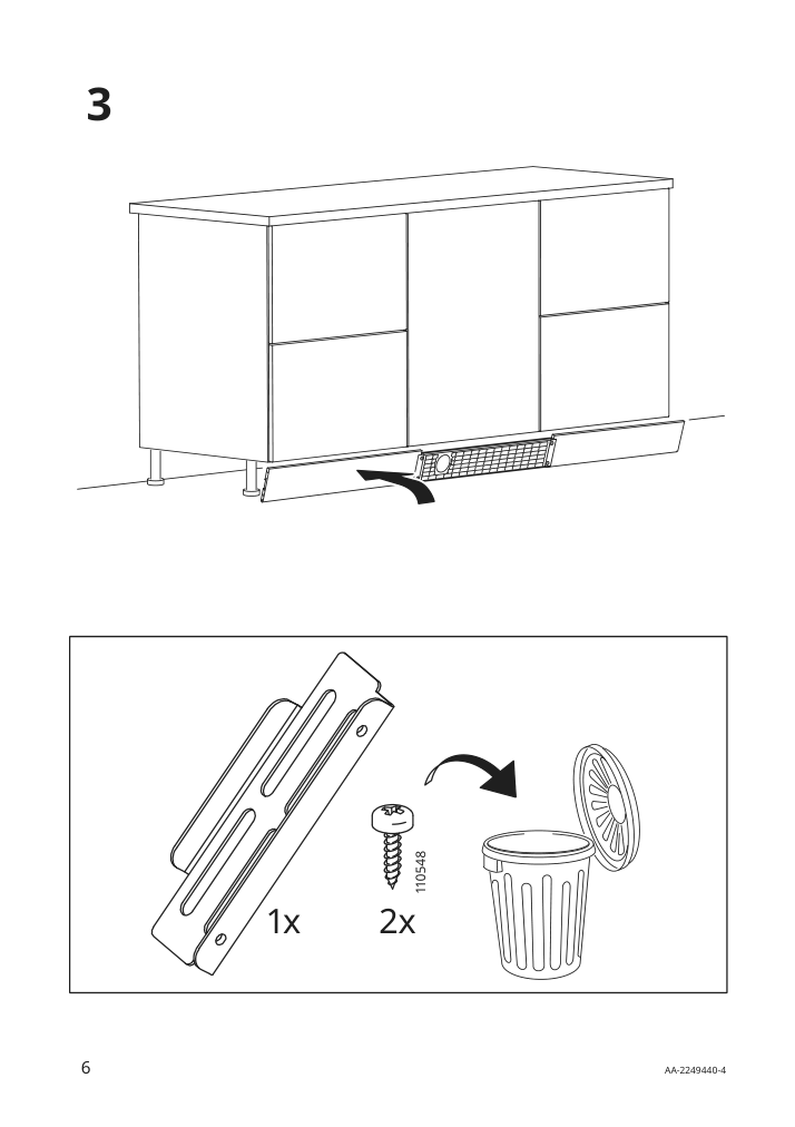 Assembly instructions for IKEA Nyttig ventilated plinth stainless steel | Page 6 - IKEA NYTTIG ventilated plinth 204.997.29