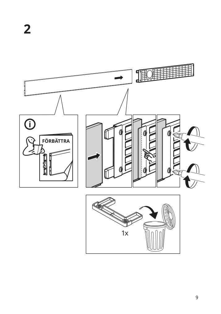 Assembly instructions for IKEA Nyttig ventilated plinth stainless steel | Page 9 - IKEA NYTTIG ventilated plinth 204.997.29