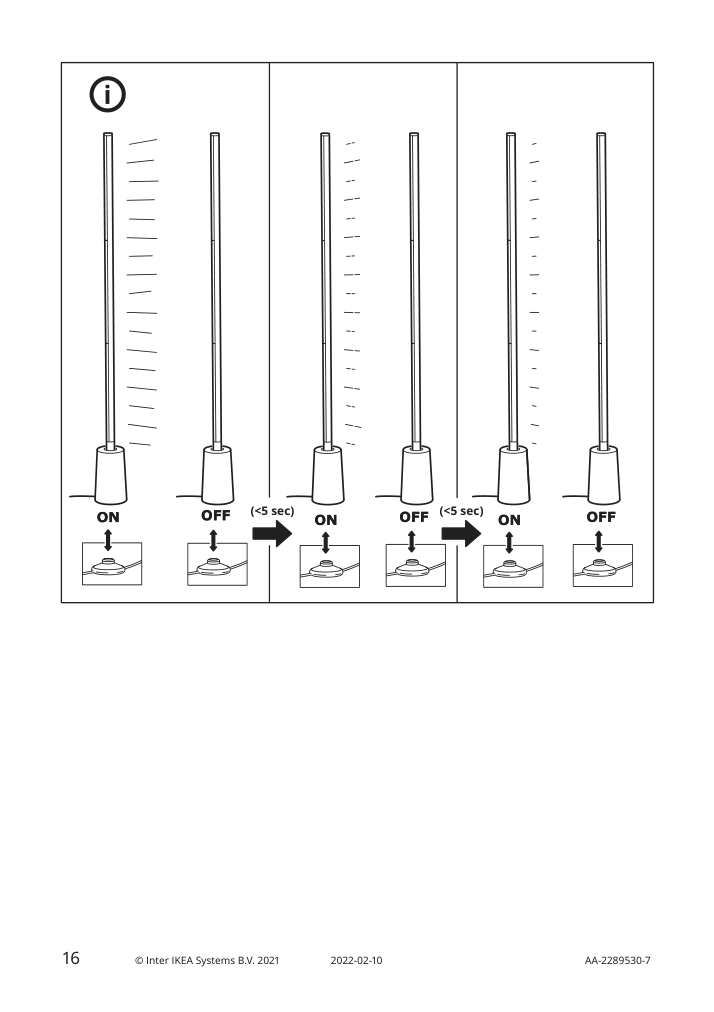 Assembly instructions for IKEA Obegraensad led floor lamp black | Page 16 - IKEA OBEGRÄNSAD LED floor lamp 405.262.46