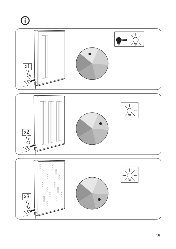 Assembly instructions for IKEA Obegraensad led wall lamp black | Page 15 - IKEA OBEGRÄNSAD LED wall lamp 005.262.48