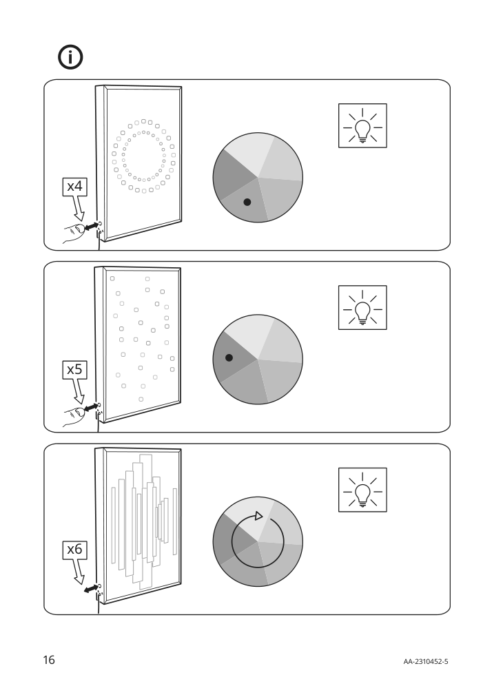 Assembly instructions for IKEA Obegraensad led wall lamp black | Page 16 - IKEA OBEGRÄNSAD LED wall lamp 005.262.48