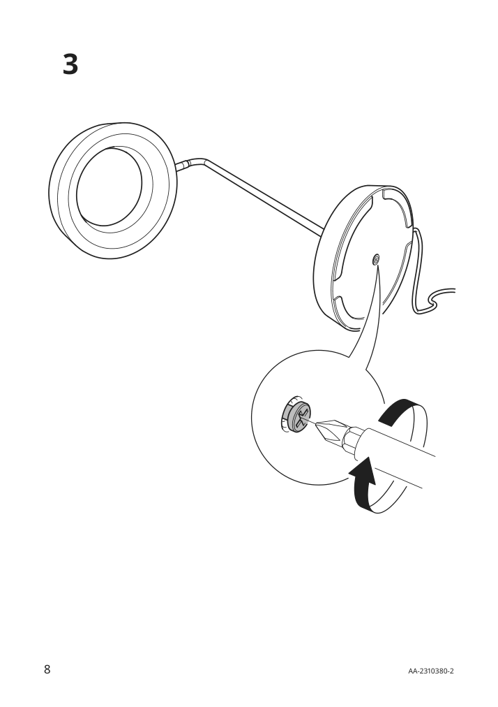 Assembly instructions for IKEA Obegraensad led work lamp dimmable black | Page 8 - IKEA OBEGRÄNSAD LED work lamp 705.262.64