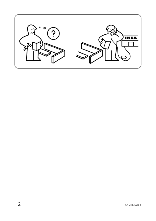 Assembly instructions for IKEA Oddlaug sound absorbing panel gray | Page 2 - IKEA ODDLAUG sound absorbing panel 004.273.66