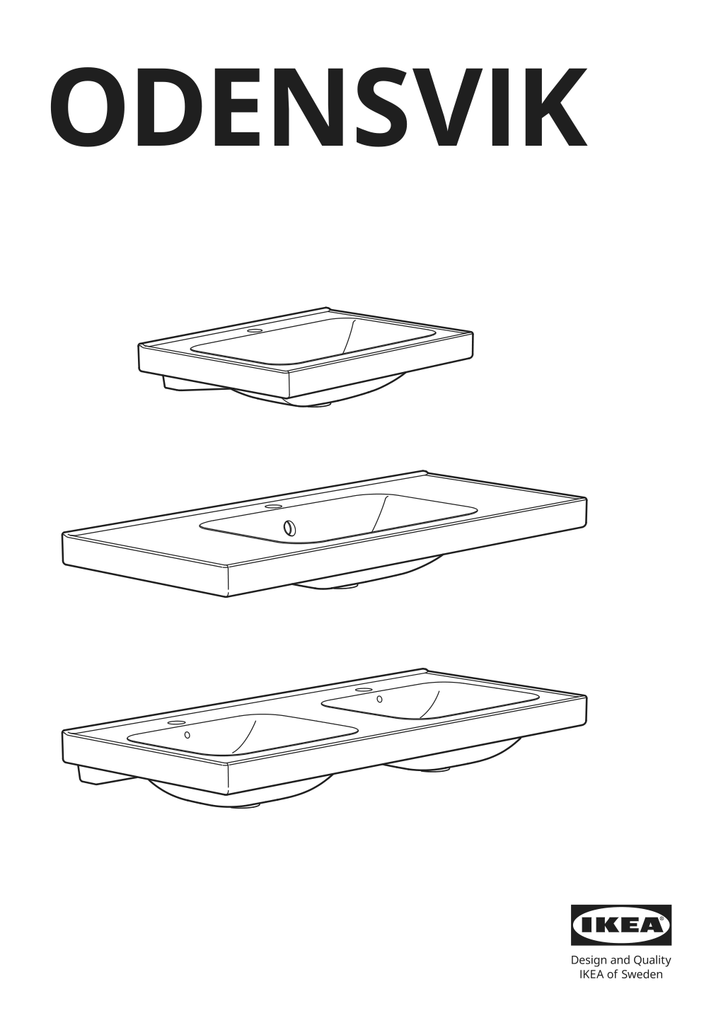 Assembly instructions for IKEA Odensvik double bowl sink | Page 1 - IKEA GODMORGON / ODENSVIK sink cabinet with 4 drawers 892.932.26