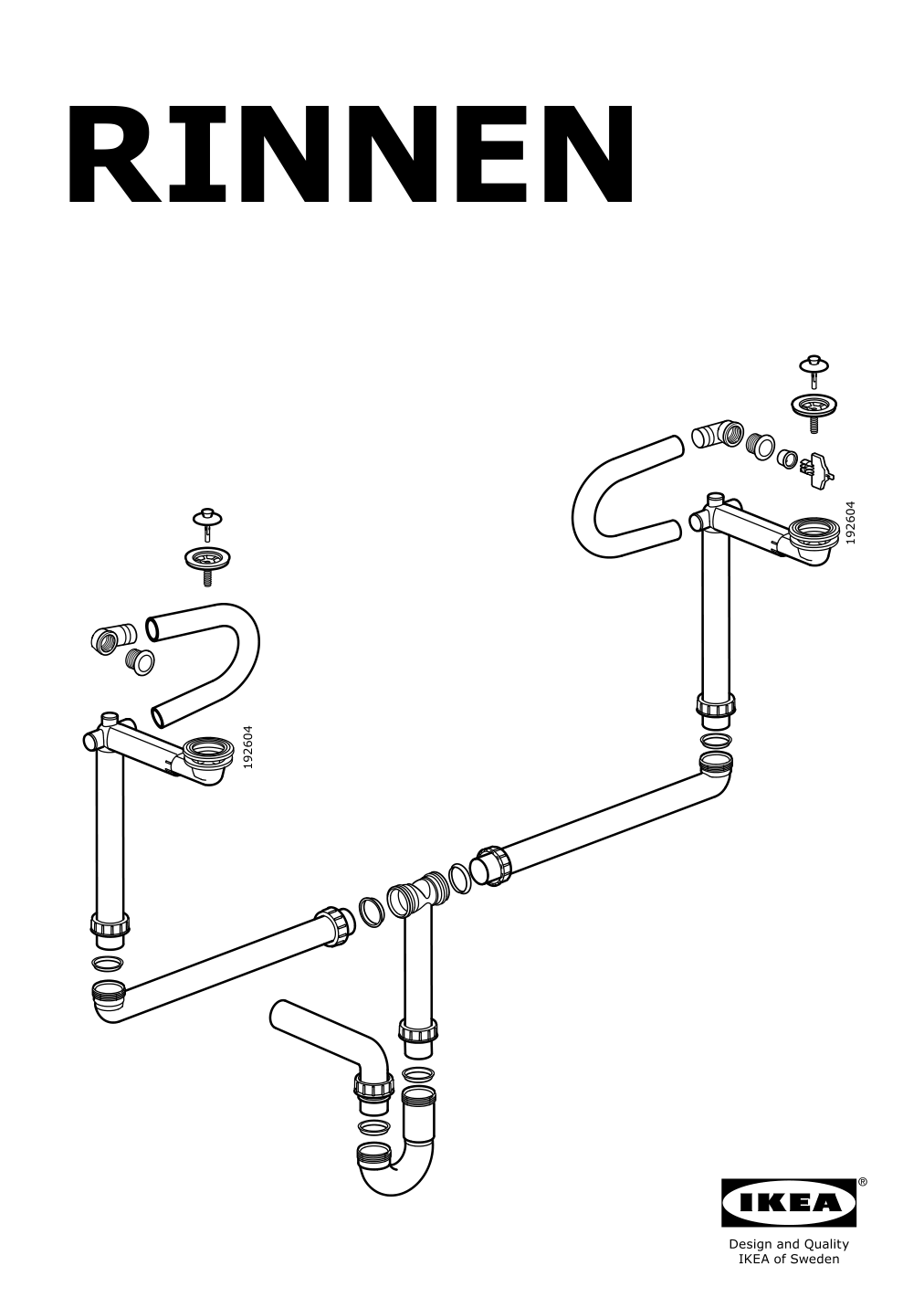 Assembly instructions for IKEA Odensvik double bowl sink | Page 1 - IKEA HEMNES / ODENSVIK sink cabinet with 4 drawers 293.857.09