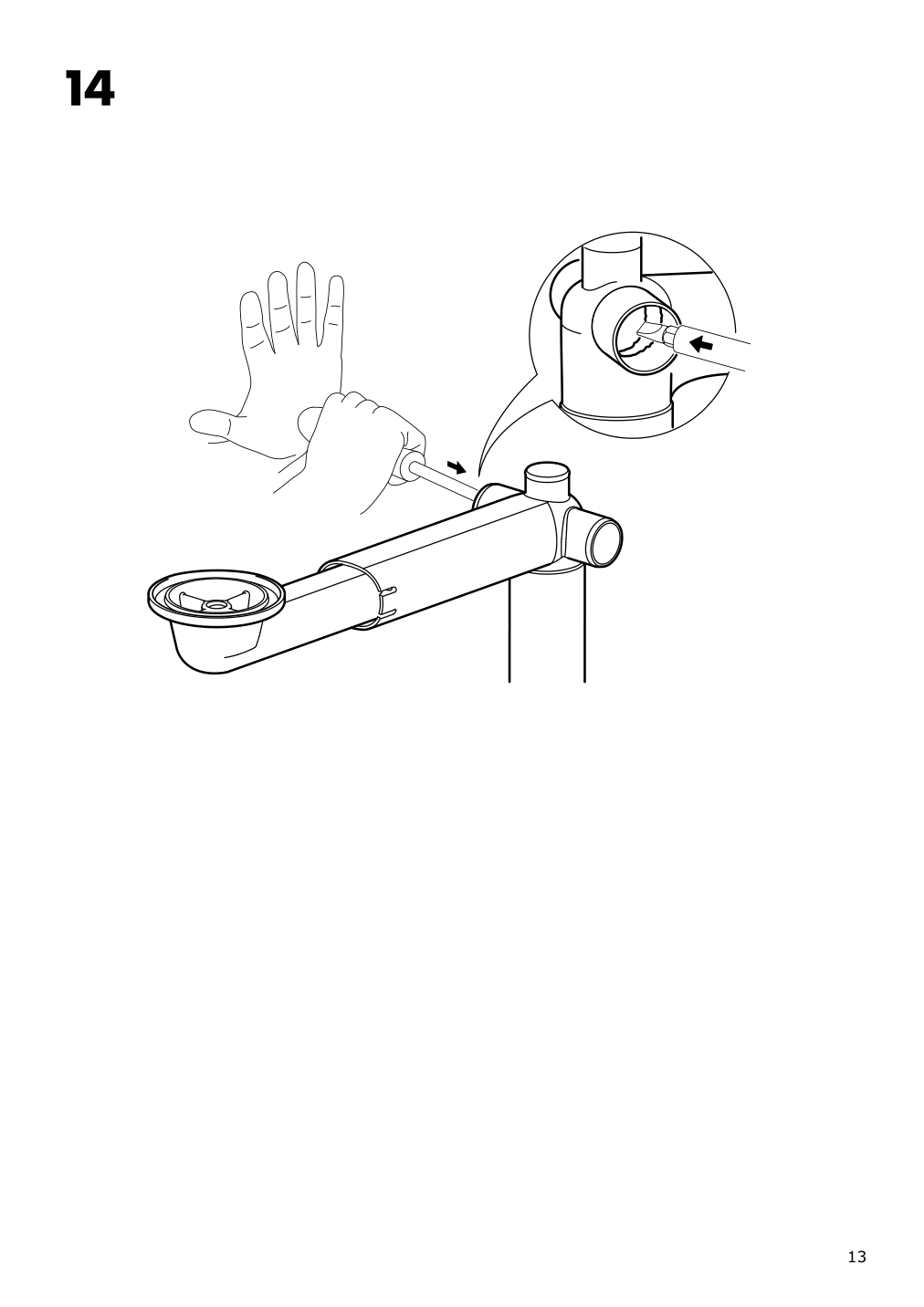 Assembly instructions for IKEA Odensvik double bowl sink | Page 13 - IKEA GODMORGON / ODENSVIK sink cabinet with 2 drawers 192.930.41