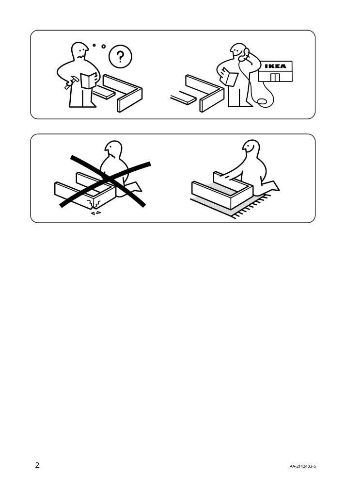 Assembly instructions for IKEA Odger chair anthracite | Page 2 - IKEA RÖNNINGE / ODGER table and 4 chairs 894.290.84