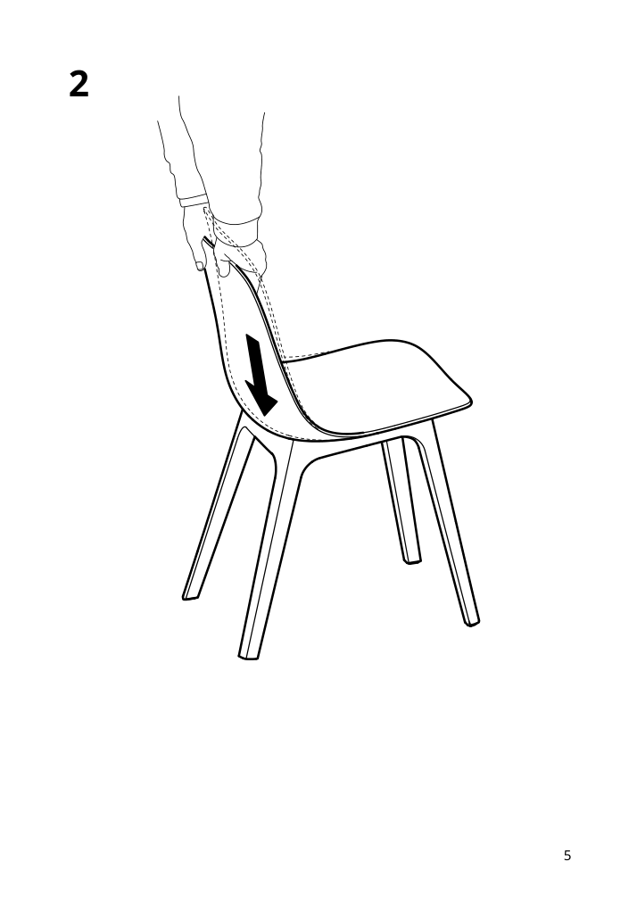 Assembly instructions for IKEA Odger chair anthracite | Page 5 - IKEA RÖNNINGE / ODGER table and 4 chairs 094.290.59