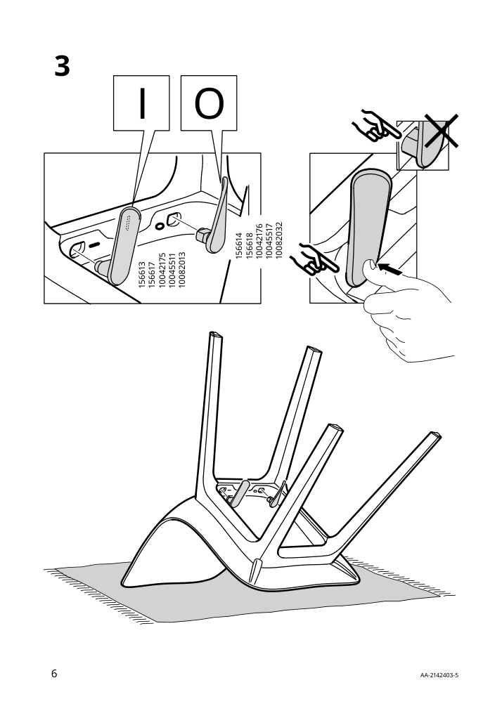 Assembly instructions for IKEA Odger chair anthracite | Page 6 - IKEA YPPERLIG / ODGER table and 4 chairs 894.830.66