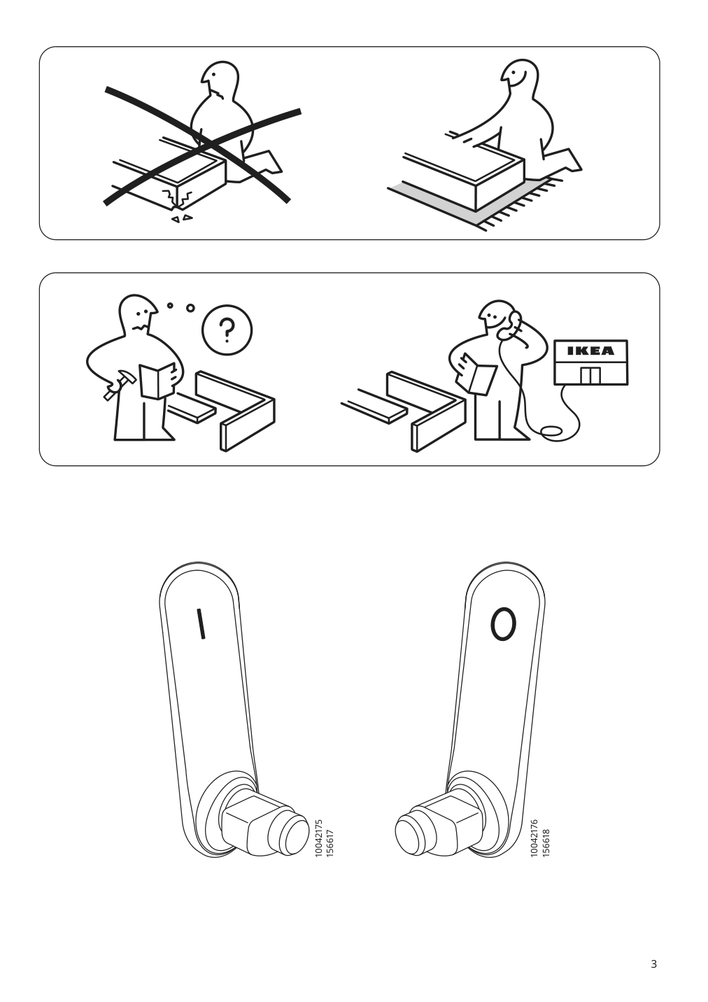 Assembly instructions for IKEA Odger swivel chair white beige | Page 3 - IKEA ODGER swivel chair 703.086.85