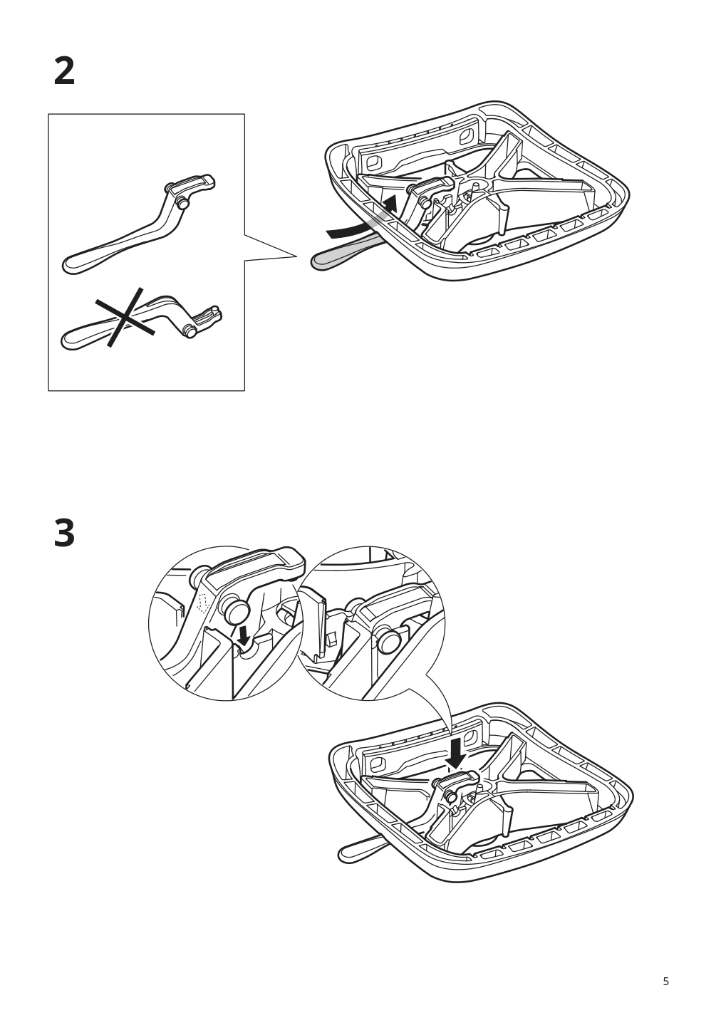 Assembly instructions for IKEA Odger swivel chair white beige | Page 5 - IKEA ODGER swivel chair 703.086.85