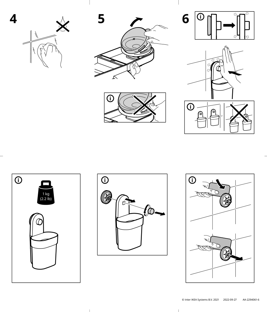 Assembly instructions for IKEA Oebonaes container with suction cup gray green | Page 2 - IKEA ÖBONÄS container with suction cup 805.155.85