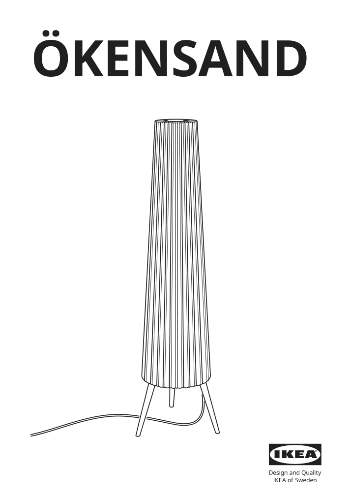 Assembly instructions for IKEA Oekensand floor lamp beech white | Page 1 - IKEA ÖKENSAND floor lamp 005.415.26