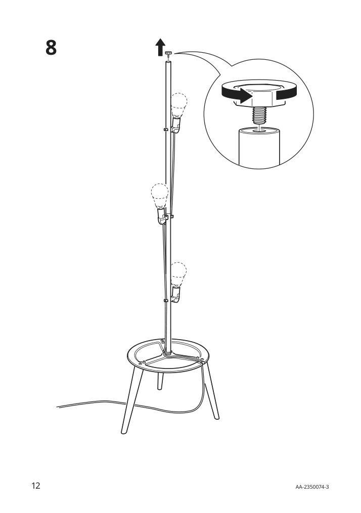 Assembly instructions for IKEA Oekensand floor lamp beech white | Page 12 - IKEA ÖKENSAND floor lamp 005.415.26