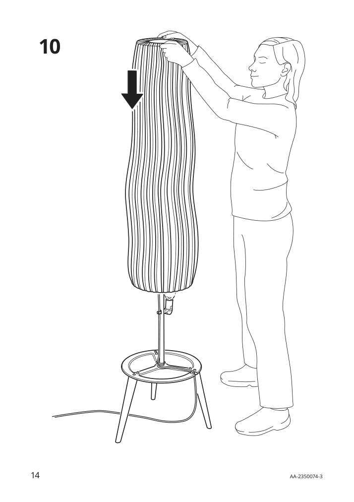 Assembly instructions for IKEA Oekensand floor lamp beech white | Page 14 - IKEA ÖKENSAND floor lamp 005.415.26