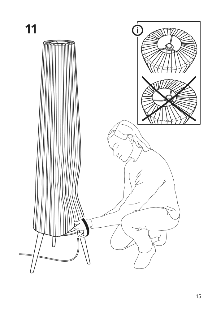 Assembly instructions for IKEA Oekensand floor lamp beech white | Page 15 - IKEA ÖKENSAND floor lamp 005.415.26