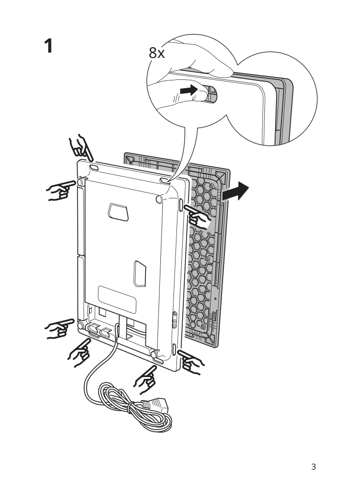 Assembly instructions for IKEA Oemsesidig panel for picture frame speaker leaf | Page 3 - IKEA ÖMSESIDIG panel for picture frame speaker 005.529.73