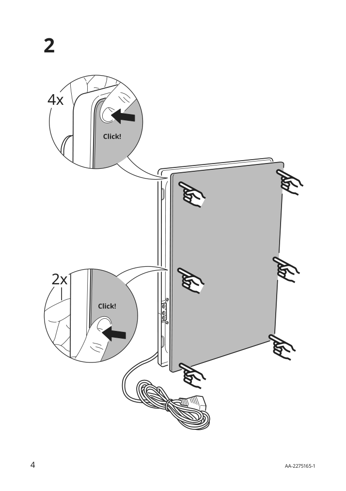 Assembly instructions for IKEA Oemsesidig panel for picture frame speaker leaf | Page 4 - IKEA ÖMSESIDIG panel for picture frame speaker 005.529.73