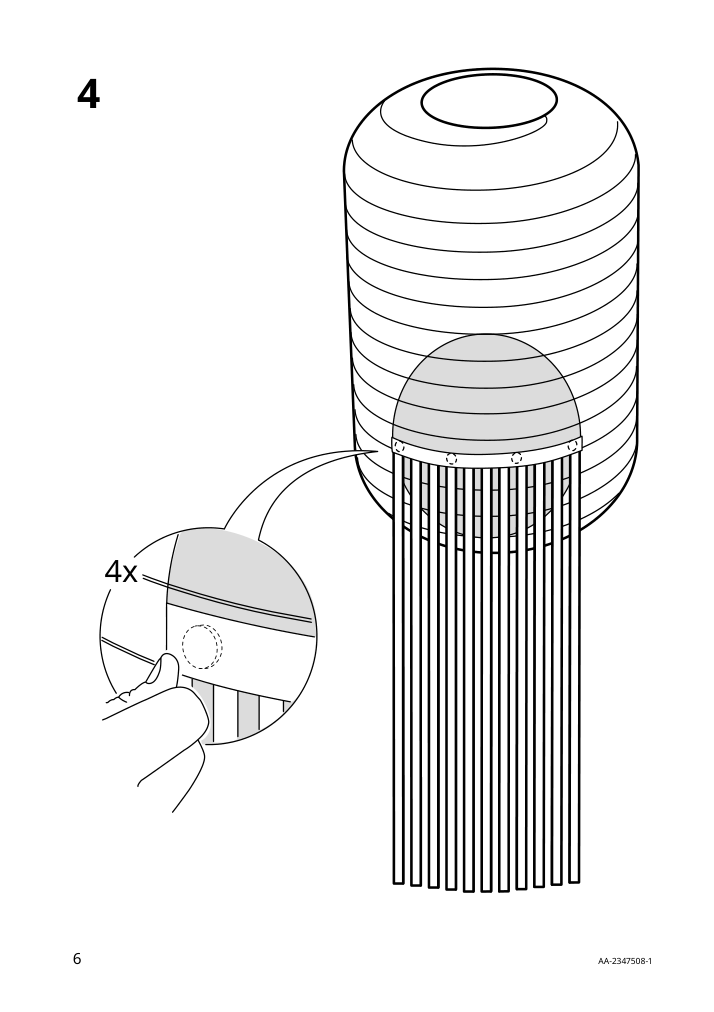 Assembly instructions for IKEA Oemsesidig pendant lamp shade white green | Page 6 - IKEA ÖMSESIDIG pendant lamp shade 205.463.92