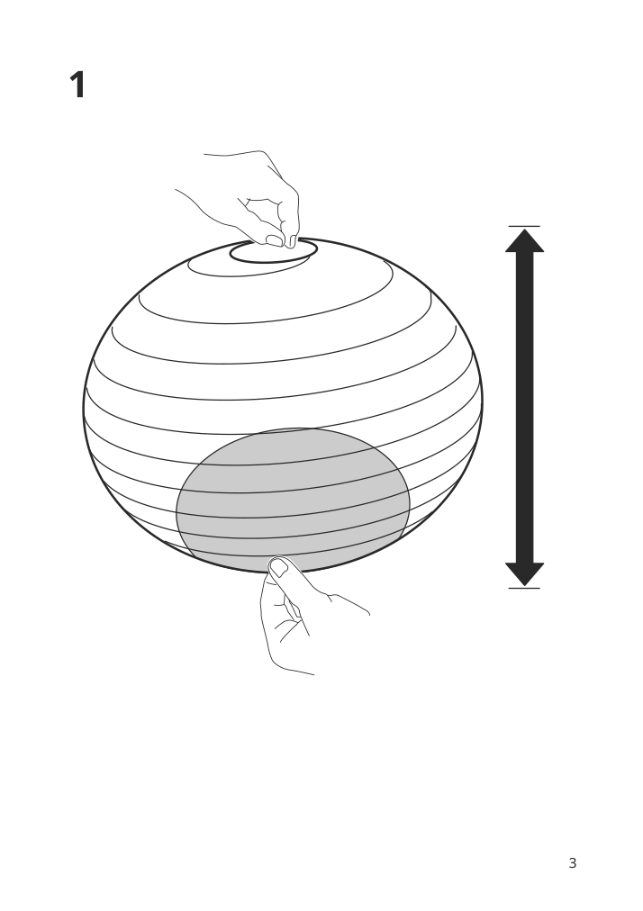 Assembly instructions for IKEA Oemsesidig pendant lamp shade white pink | Page 3 - IKEA ÖMSESIDIG pendant lamp shade 505.454.90